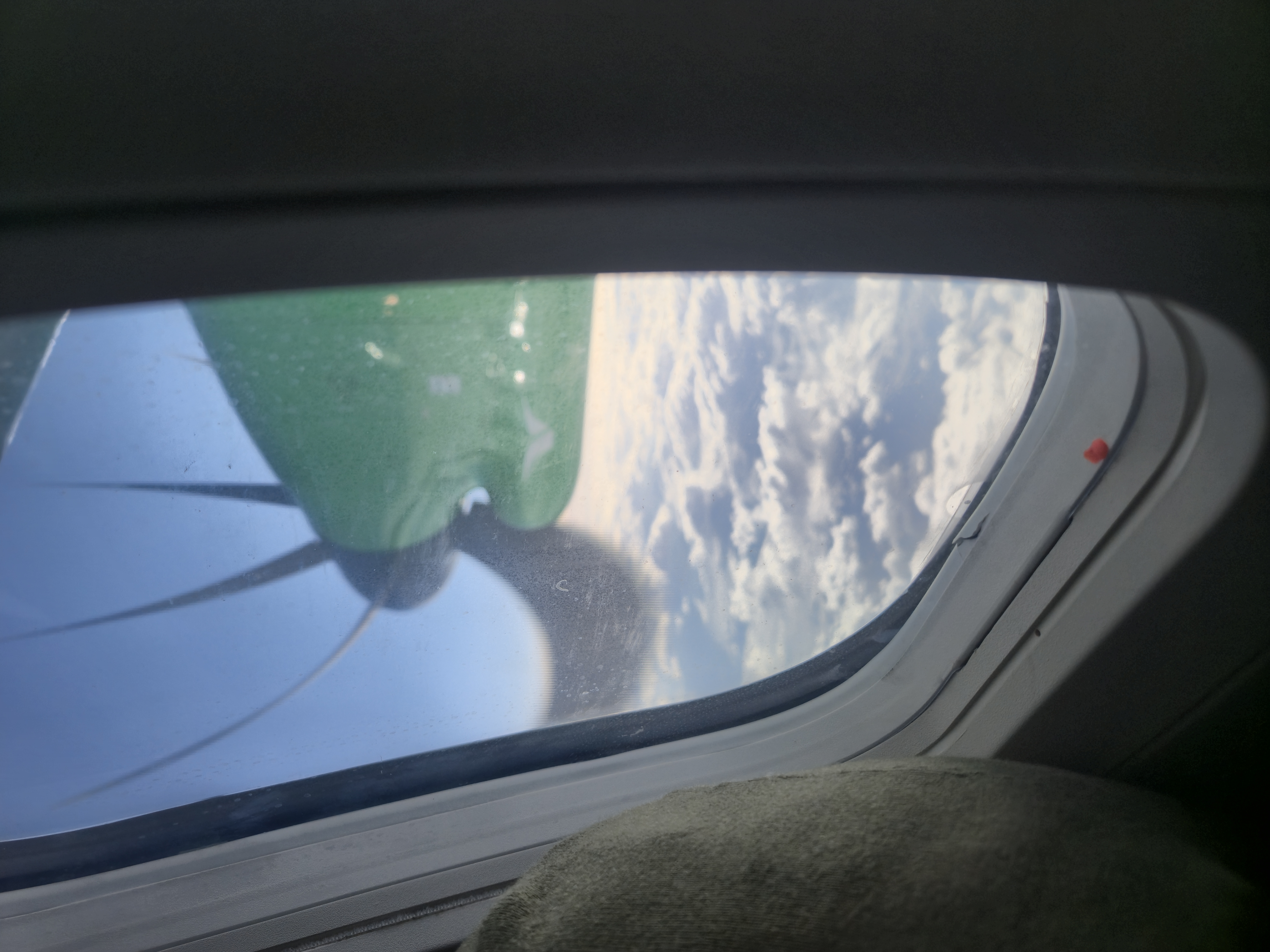 View from the plane window on the way to Trondheim.