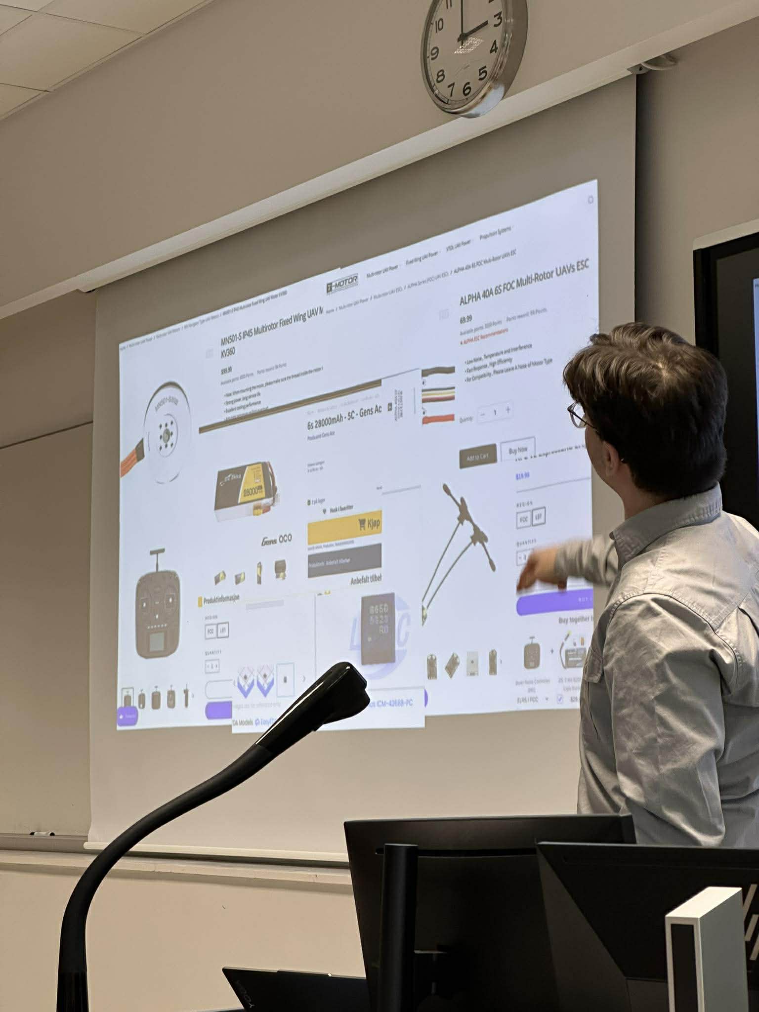 Bawan, hardware lead, giving a summary of what the hardware team has accomplished so far.