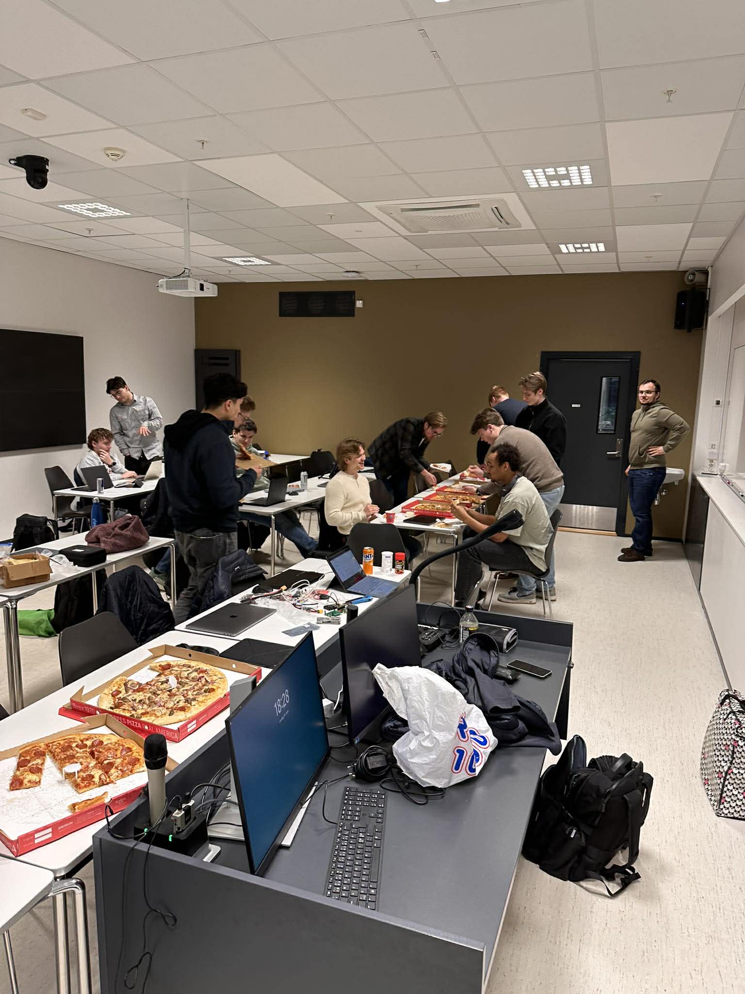 And, of course, we had to order pizza for our first workshop!